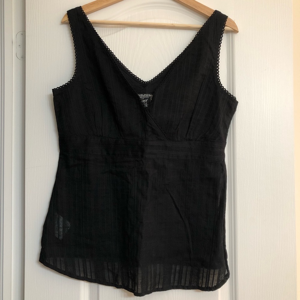 ESPRIT Black V-Neck Sleeveless Shirt
